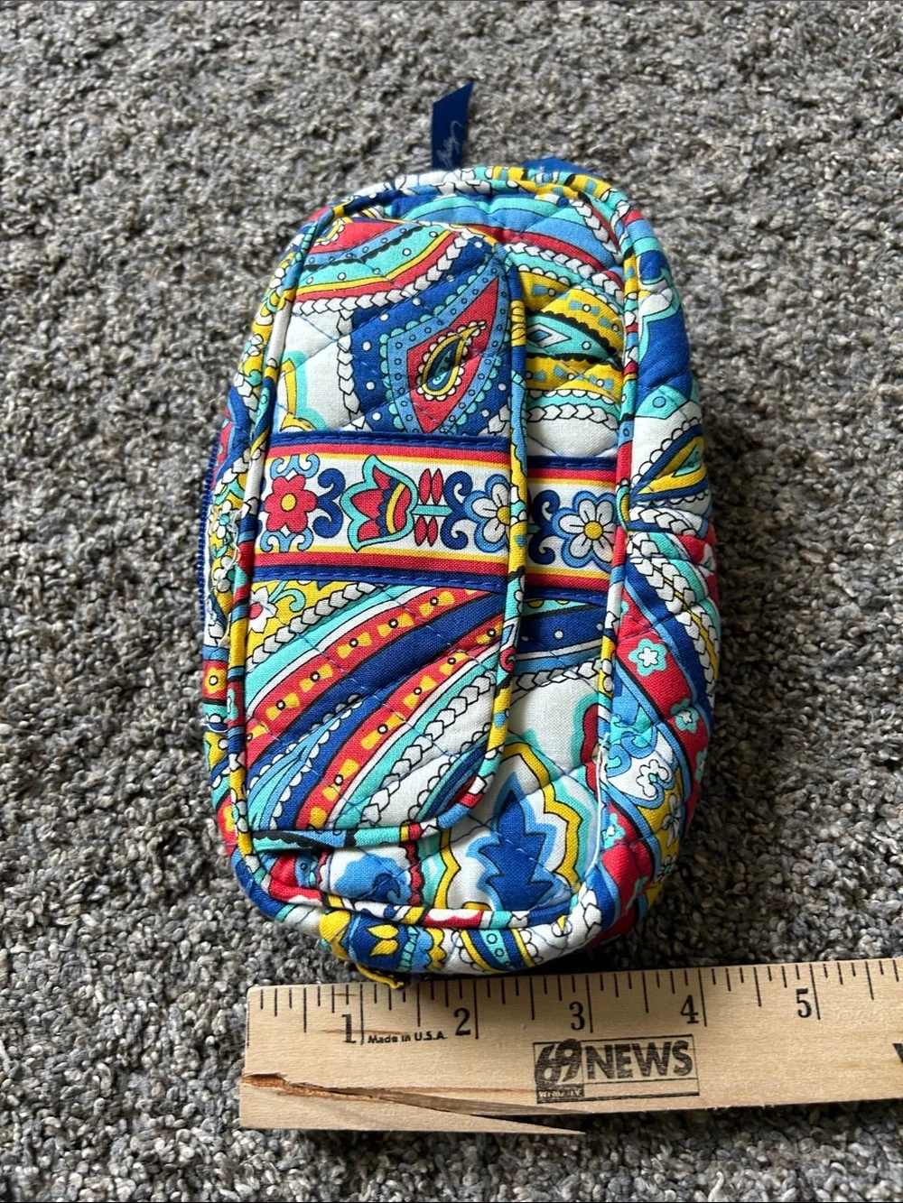 Vera Bradley Quilted Cosmetic Pouches in Blue, Yellow, Red, White